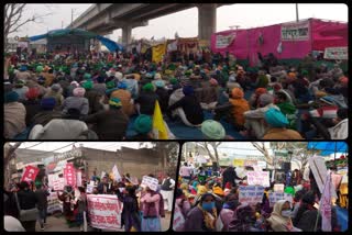 farmers Protest delhi  women organizations support farmers Protest  women organizations delhi borders farmers Protest  farmers protest against new farm laws