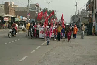 lady farmers march fatehabad