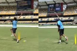 Ashwin begin Bowling in nets