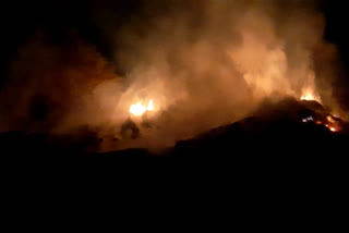 fire in farmer filed in durg