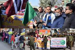 awareness rally in doda in view of 32nd national road safety month