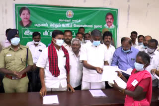 திருப்பத்தூர் மாவட்ட செய்திகள் வீரமணி நல்லதம்பி பட்டா free patta Minister Veeramani gives free patta to 42 people in Tirupathur Tirupathur Tirupathur district news Tirupathur latest news