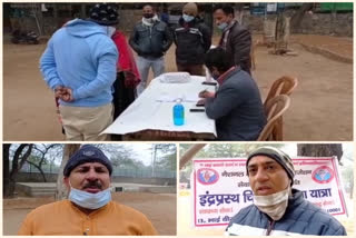 seva bharti and nation first group free checkup camp in tughlakabad