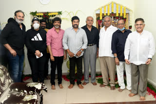 megastar chiranjeevi 'LUCIFER' remake Pooja Took Place in hyderbad