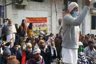 panipat vegetable market venders protest