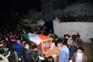 Major Faizullah Khan was buried late at night