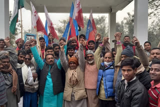 batch of farmers sent Delhi in support of farmers movement