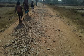 road construction in janjgir
