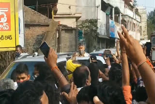 grand welcome to chandra babu at peravali west godavari district