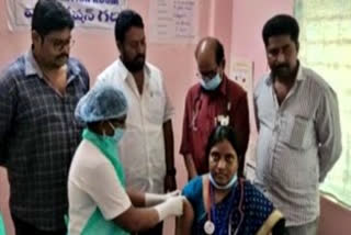 Commencement of covid vaccine distribution process in Mayilavaram Krishna district