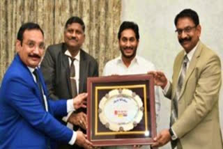 Representatives of Bank of Baroda met CM Jagan at Tadepalli camp office in Guntur district