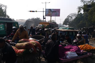 Traffic jam in Lucknow