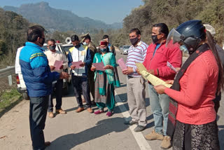 RTO gave message under National Road Safety Month in Bilaspur