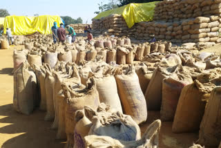 Paddy is not being lifted in paddy procurement centers in jagdalpur