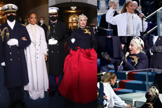 Jennifer Lopez lady gaga power packed performance at Biden inauguration  Biden inauguration Jennifer Lopez  Biden inauguration lady gaga  lady gaga Jennifer Lopez Biden inauguration  ബൈഡന്‍റെ സ്ഥാനാരോഹണ ചടങ്ങ്  ബൈഡന്‍റെ സ്ഥാനാരോഹണ ചടങ്ങില്‍ ലേഡിഗാഗ  ബൈഡന്‍റെ സ്ഥാനാരോഹണ ചടങ്ങില്‍ ജെന്നിഫര്‍ ലോപ്പസ്  ജെന്നിഫര്‍ ലോപ്പസും ലേഡി ഗാഗയും