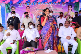 minister sabitha indra reddy hopes for every child born in the state should excel in the world