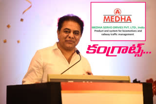 minister ktr convey congrats to medha servo drives company