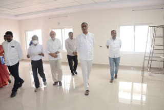 minister harish rao visited new library building in siddipet