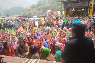 More than 70 villages supported Nandprayag-Ghat road Widening protest