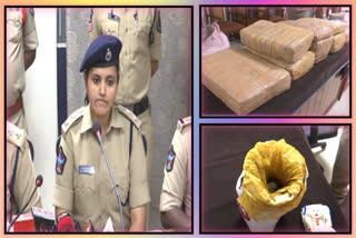 Seizure of cannabis smuggled in two different areas in Visakhapatnam district