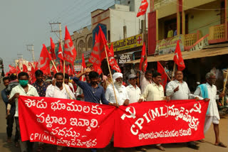 CPI (ML) protests to stop forest raids