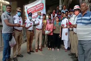 Awareness raising at Kothi Metro Railway Station