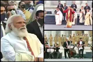 PM Narendra Modi at Victoria Memorial in Kolkata