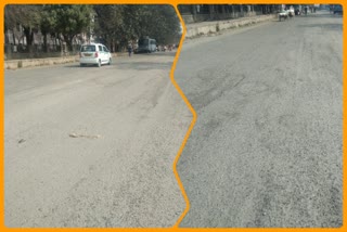 Main road of Kakrola village in Delhi has been dilapidated for years