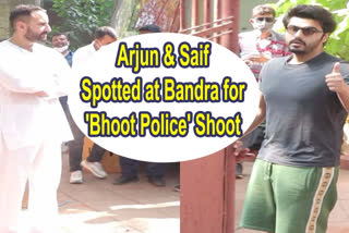 Arjun Kapoor, Saif Ali Khan spotted in Bandra for Bhoot Police shoot