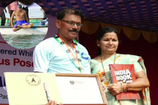 swimmer gangadhar g creates records in India book of record