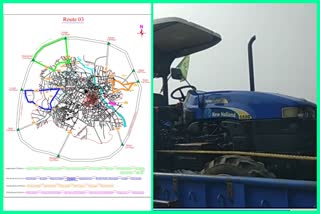 74 km road map prepared for tractor march due to kisan andolan in delhi