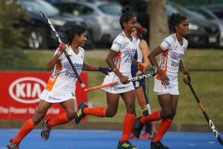 indian junior woman hockey team defeat senior hockey team of chilli