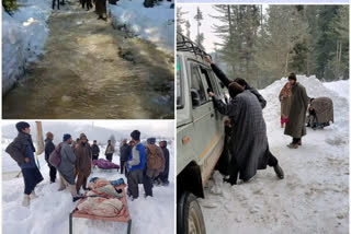 Hangni Kot road was closed due to heavy snowfall