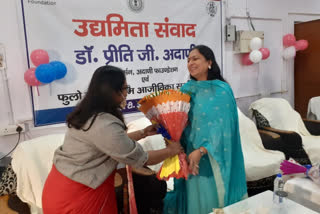 president of adani foundation participates in sukh sakhi Samwad in godda