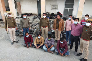 bike theft gang arrested, Four accused of bike theft, bike theft in Chittorgarh