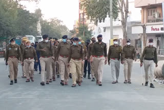 Bhilwara News, पुलिस अधीक्षक , फ्लैग मार्च