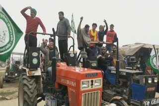 Tractor March in mansa against farm laws