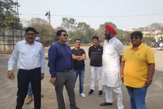 Inspection of pandari bus stand