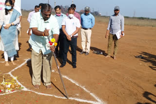 Land worship for construction work of Scientific Solid Waste Disposal Unit