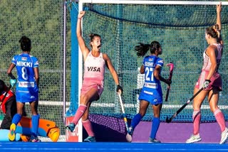 Argentina vs Indian women's hockey team