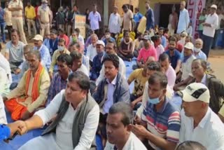 BJP protest  irregularities in rice procurement in mandi