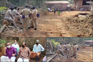 Locals protest against setting up of mobile tower in Taliparamba  തളിപ്പറമ്പിൽ മൊബൈൽ ടവർ സ്ഥാപിക്കുന്നതിനെതിരെ നാട്ടുകാരുടെ സമരം  കണ്ണൂർ  ആന്തൂർ നഗരസഭാ  ആന്തൂർ നഗരസഭാ വാർത്തകൾ