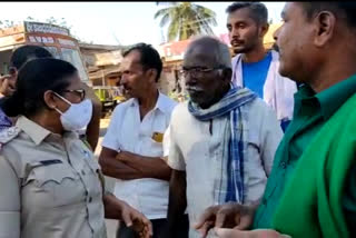 police stopped farmers with tractors in tumkur