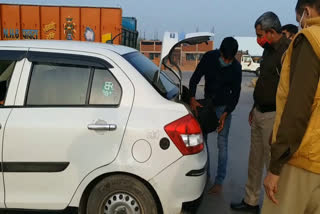 palwal police checking campaign on karman border on Republic Day