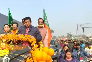 bjp bike rally in islampur