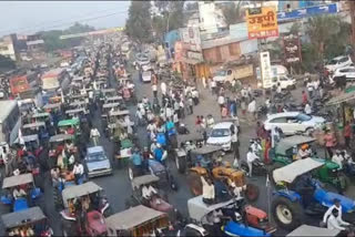 Concluding the tractor rally of Swabhimani Sanghatana in Kolhapur