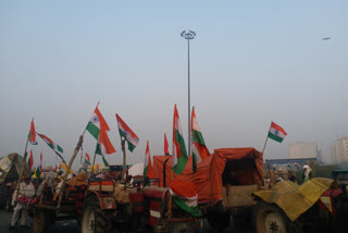 Farmers tractor parade at ghazipur boarder on 26th day
