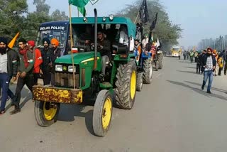Sonipat Singhu border tractor march