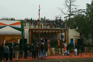 Bhupendra Singh hoisted the tricolor