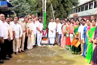 Minister Srinivas participating in the Republic Day celebrations